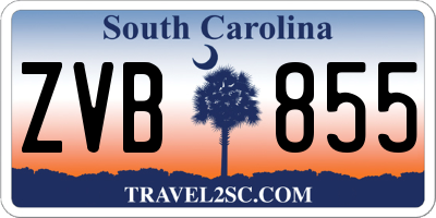 SC license plate ZVB855