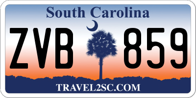 SC license plate ZVB859