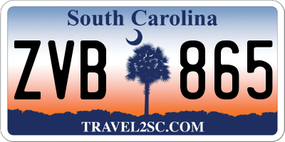 SC license plate ZVB865