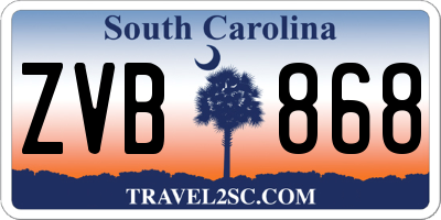 SC license plate ZVB868