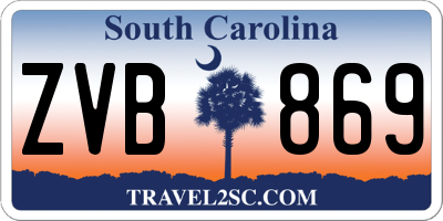 SC license plate ZVB869
