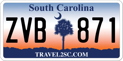 SC license plate ZVB871