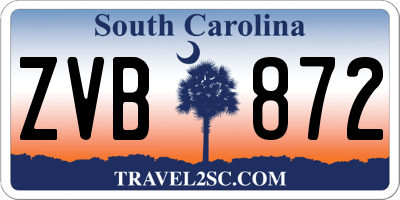 SC license plate ZVB872