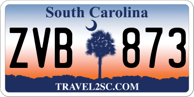 SC license plate ZVB873