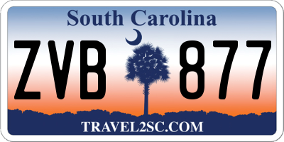 SC license plate ZVB877