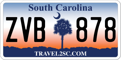 SC license plate ZVB878