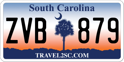 SC license plate ZVB879