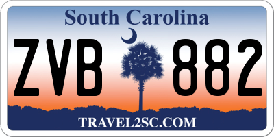 SC license plate ZVB882