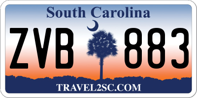 SC license plate ZVB883