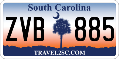 SC license plate ZVB885