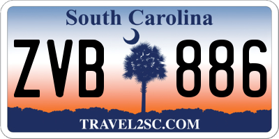 SC license plate ZVB886