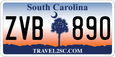 SC license plate ZVB890