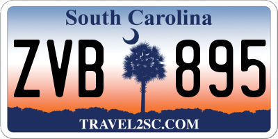 SC license plate ZVB895