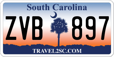 SC license plate ZVB897