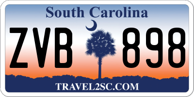 SC license plate ZVB898