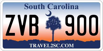 SC license plate ZVB900
