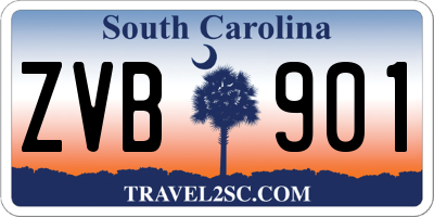 SC license plate ZVB901
