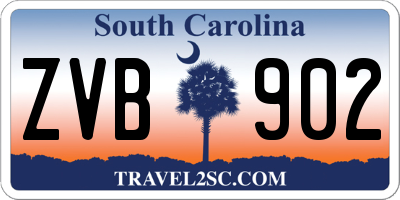 SC license plate ZVB902