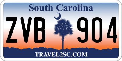 SC license plate ZVB904