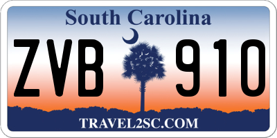 SC license plate ZVB910