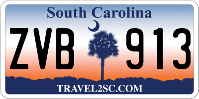 SC license plate ZVB913