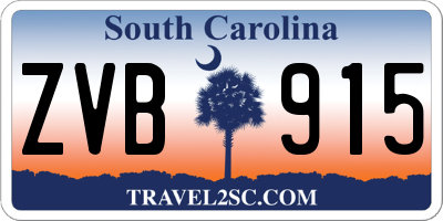 SC license plate ZVB915