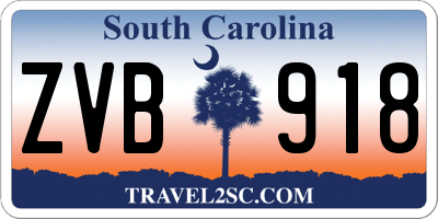 SC license plate ZVB918