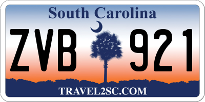 SC license plate ZVB921