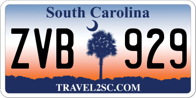 SC license plate ZVB929