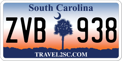 SC license plate ZVB938