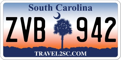 SC license plate ZVB942