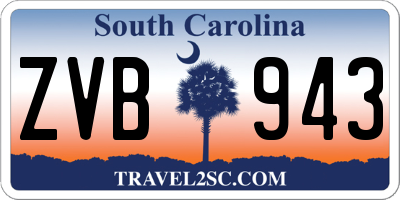 SC license plate ZVB943