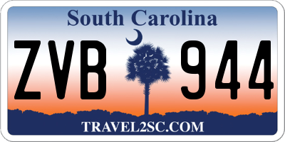 SC license plate ZVB944
