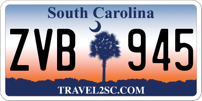 SC license plate ZVB945