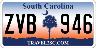 SC license plate ZVB946