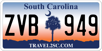 SC license plate ZVB949