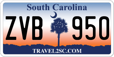 SC license plate ZVB950