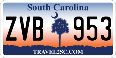 SC license plate ZVB953