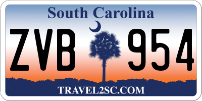 SC license plate ZVB954