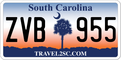 SC license plate ZVB955