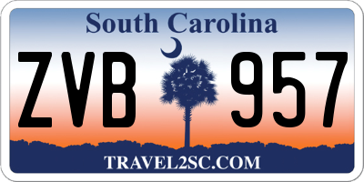 SC license plate ZVB957