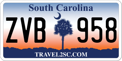 SC license plate ZVB958