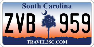 SC license plate ZVB959
