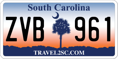 SC license plate ZVB961