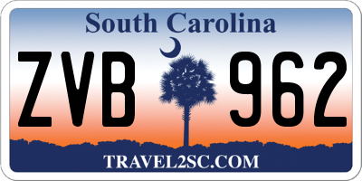 SC license plate ZVB962