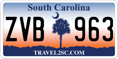 SC license plate ZVB963