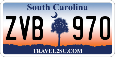 SC license plate ZVB970
