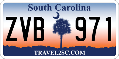SC license plate ZVB971