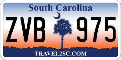 SC license plate ZVB975