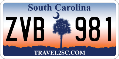 SC license plate ZVB981
